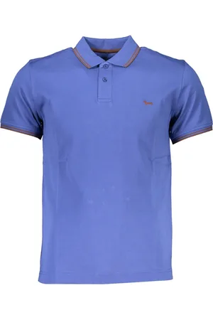 HARMONT&BLAINE Top, Herre, Blå, S, Polo Kortærmet Herre BLÅ