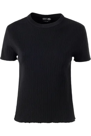Tom Ford Strik, Dame, Sort, S, Polyester, Ribbet Stræk Top