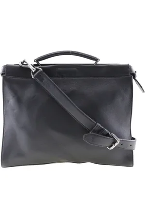 Fendi Pre-owned, Herre, Sort, ONE SIZE, Uld, Pre-owned Laeder hndtasker