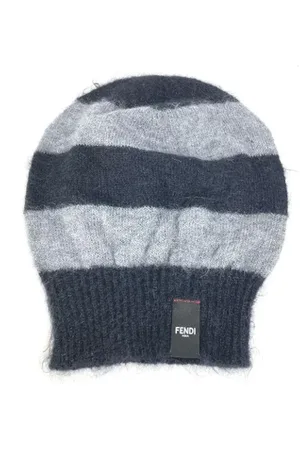 Fendi Pre-owned, Dame, Sort, ONE SIZE, Tyl, Pre-owned Silke hatte