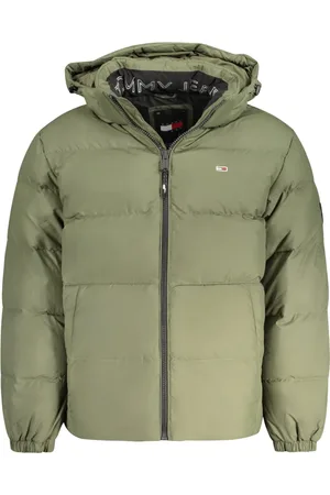 Tommy Hilfiger Jakke, Herre, Grøn, M, Uld, Grøn Hættetrøje med Broderi