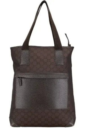 Gucci Pre-owned, Herre, Brun, ONE SIZE, Læder, Pre-owned Stof gucci-tasker