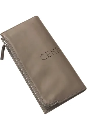 Cerruti 1881 Tilbehør, Herre, Brun, ONE SIZE, Læder, Herre Læder Pung med Metallisk Lukning