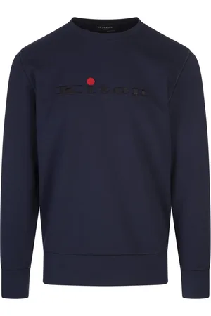 Kiton Sweathshirts & Hoodies, Herre, Blå, M, Bomuld, Blå Bomuld Elastan Herreskjorte