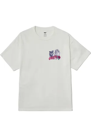 Obey Top, Herre, Hvid, L, Bomuld, Foren & Kamp Grafisk T-shirt
