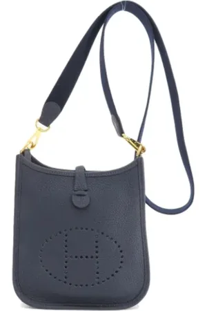 Hermès Pre-owned, Dame, Blå, ONE SIZE, Uld, Pre-owned Laeder skuldertasker