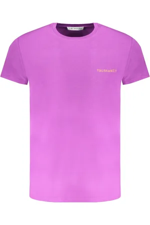 Trussardi Top, Herre, Lilla, XL, Kortærmet Lilla Herre Tee