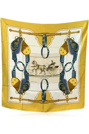 Hermès Pre-owned, Dame, Flerfarvet, ONE SIZE, Uld, Pre-owned Silke trklaeder