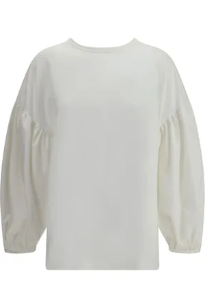 Fabiana Filippi Top, Dame, Hvid, S, Elegant Puff Sleeve Top