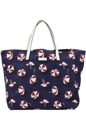 Gucci Pre-owned, Dame, Blå, ONE SIZE, Tyl, Pre-owned Canvas totes
