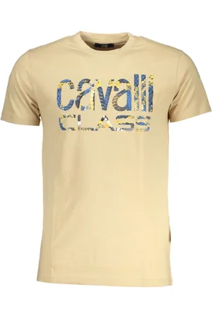 Roberto Cavalli Top, Herre, , 2XL, Bomuld, Bomuld Print Logo T-Shirt