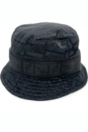 Fendi Pre-owned, Dame, Sort, ONE SIZE, Tyl, Pre-owned Stof hatte