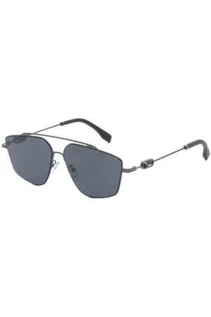 Fendi Pre-owned, Dame, Sort, ONE SIZE, Tyl, Pre-owned Metal solbriller