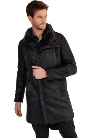 AMERICO VESPUCCI Jakke, Herre, Grå, M, Faux Fur, Faux Fur Shearling Jackets