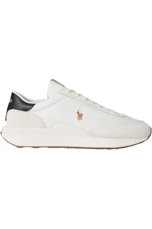 Ralph Lauren Sko, Herre, Hvid, 44 EU, Læder, Moderniseret Train 89 Ruskind Sneaker