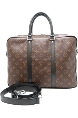 LOUIS VUITTON Pre-owned, Herre, Brun, ONE SIZE, Uld, Pre-owned canvas tasker