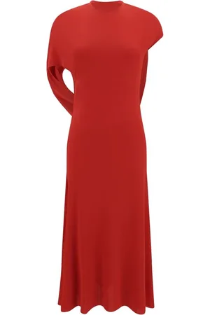 Jacquemus Kjole, Dame, Rød, S, Elegant Salerno Midi Kjole