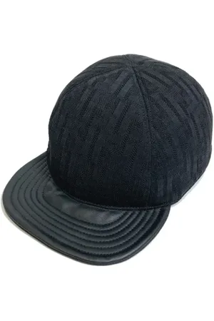 Fendi Pre-owned, Dame, Sort, ONE SIZE, Tyl, Pre-owned Stof hatte