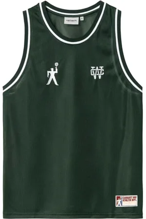 Carhartt Top, Herre, Grøn, S, Polyester, Grøn Grafisk Print Tank Top