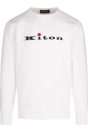 Kiton Sweathshirts & Hoodies, Herre, Hvid, 2XL, Bomuld, Hvid Bomuld Elastan Herreskjorte