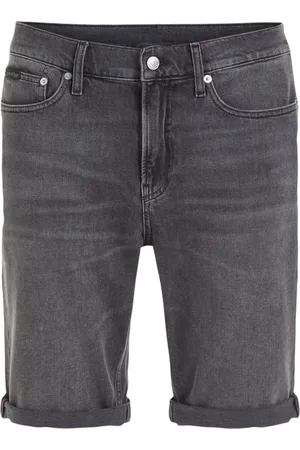 Calvin Klein Shorts, Herre, Grå, W32, Bomuld, Slim Fit Bermuda Shorts til Mænd