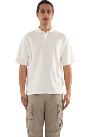 C.P. Company Top, Herre, Hvid, L, Boxy Jacquard Polo Shirt