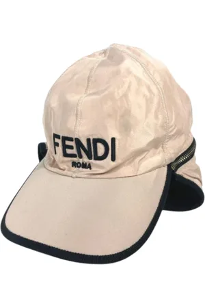 Fendi Pre-owned, Dame, , ONE SIZE, Tyl, Pre-owned Stof hatte