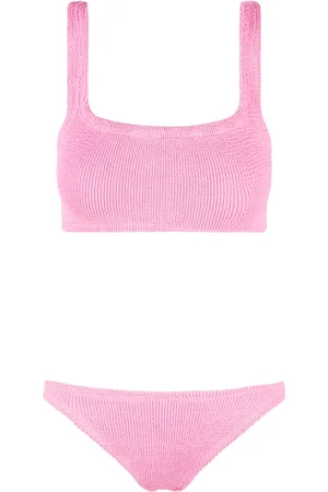Hunza G Badetøj, Dame, Lyserød, ONE SIZE, Krøllet Stof Bikini Ss25