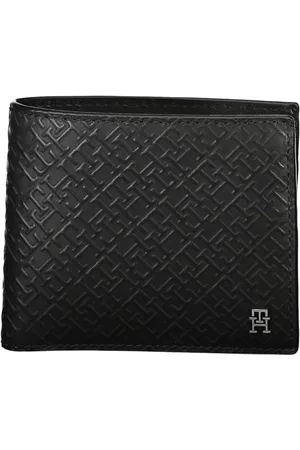 Tommy Hilfiger Tilbehør, Herre, Sort, ONE SIZE, Uld, Elegant lderpung med flere rum