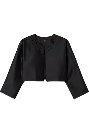 Twin-Set Jakke, Dame, Sort, M, Sort Cropped Jakke Actitude Kollektion