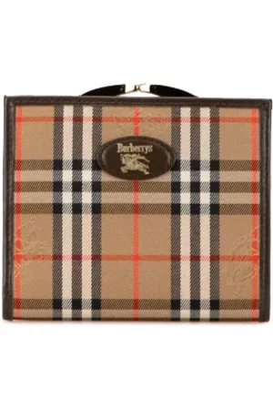 Burberry Pre-owned, Dame, Brun, ONE SIZE, Tyl, Pre-owned Canvas punge