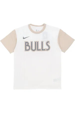 Nike Top, Herre, Hvid, XS, Bomuld, Chicago Bulls City Edition Tee