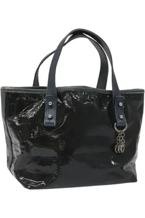 Salvatore Ferragamo Pre-owned, Dame, Sort, ONE SIZE, Tyl, Pre-owned canvas håndtasker