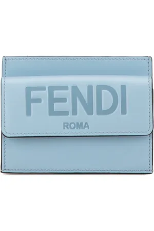 Fendi Pre-owned, Dame, Blå, ONE SIZE, Tyl, Pre-owned Laeder punge