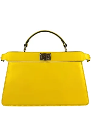 Fendi Pre-owned, Dame, Gul, ONE SIZE, Uld, Pre-owned Laeder fendi-tasker