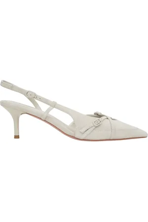 Estro Sko, Dame, , 38 EU, Kvinders Lyse Velour Lavhælede Slingbacks