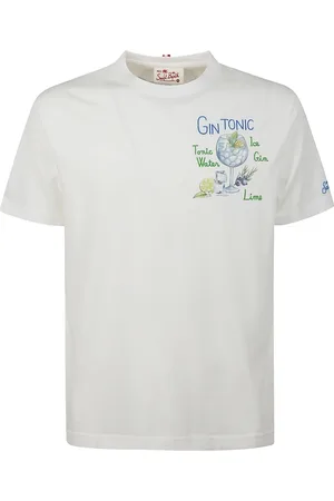MC2 SAINT BARTH Top, Herre, Hvid, S, Bomuld, Hvid Bomulds T-shirt med Logo Print