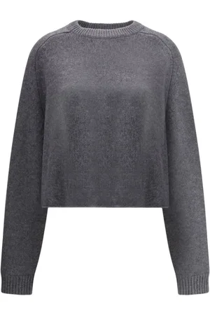 Lisa Yang Strik, Dame, Grå, S, Moderne Ribstrik Sweater