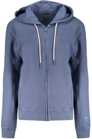 North Sails Sweathshirts & Hoodies, Dame, Blå, XS, Bomuld, Blå Bomuld Hættetrøje