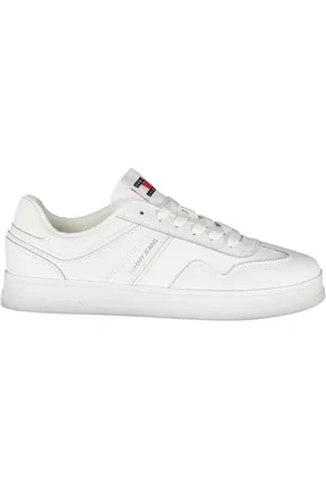 Tommy Hilfiger Sko, Dame, Hvid, 39 EU, Uld, Stilfulde Afslappede Sneakers med Iøjnefaldende Print
