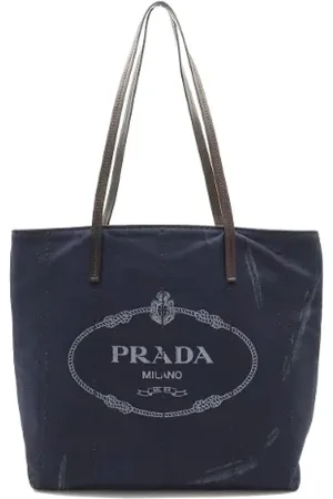 Prada Pre-owned, Dame, Blå, ONE SIZE, Denim, Pre-owned Denim prada-tasker