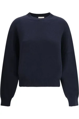 Khaite Strik, Dame, Blå, S, Cashmere, Monokrom Cashmere Sweater