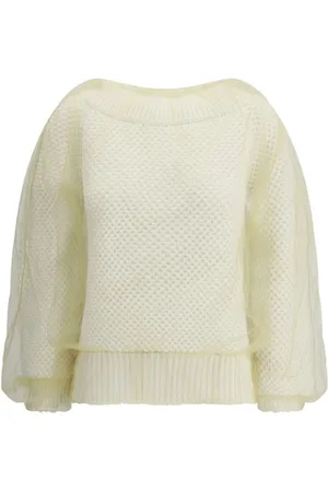 Fabiana Filippi Strik, Dame, , L, Tyl, Tyl Bådhals Sweater