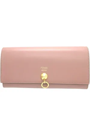 Fendi Pre-owned, Dame, Lyserød, ONE SIZE, Tyl, Pre-owned Laeder punge