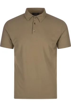 ZANONE Top, Herre, Brun, 3XL, Bomuld, Brun Bomuld Herremode Skjorte