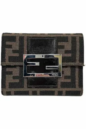 Fendi Pre-owned, Dame, Brun, ONE SIZE, Tyl, Pre-owned Canvas punge