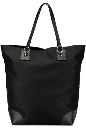 Gucci Pre-owned, Dame, Sort, ONE SIZE, Nylon, Pre-owned Canvas totes