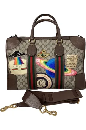 Gucci Pre-owned, Herre, Flerfarvet, ONE SIZE, Uld, Pre-owned Canvas dokumentmapper
