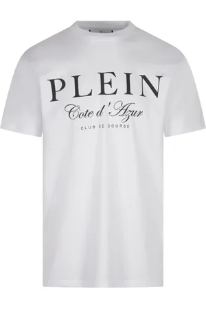 Philipp Plein Top, Herre, Hvid, L, Bomuld, Hvide bomuldst-shirts og polos
