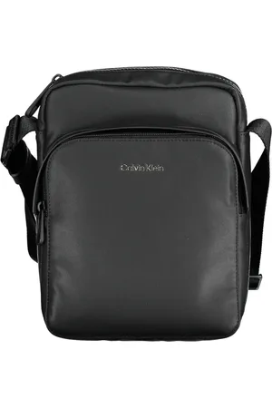 Calvin Klein Taske, Herre, Sort, ONE SIZE, Uld, Sort Herre Skuldertaske Kontrastdetaljer